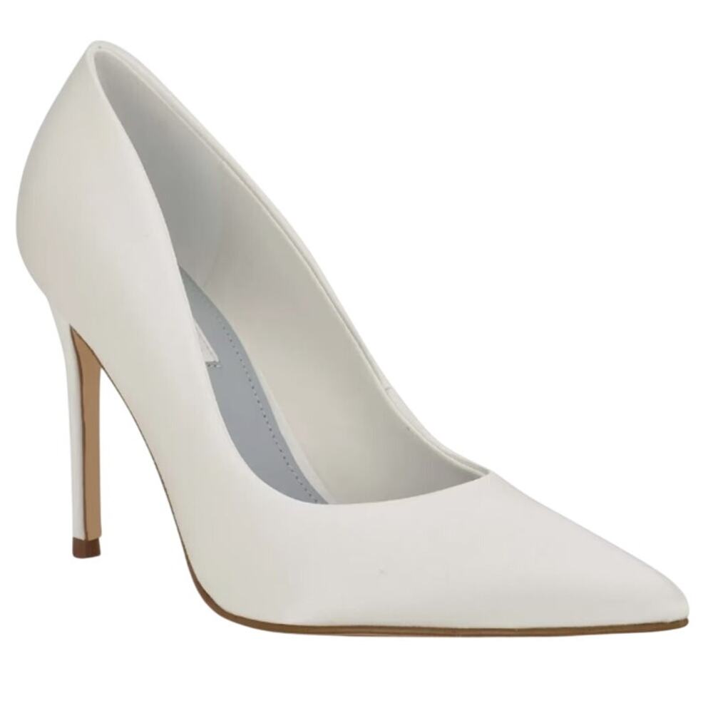 Nine West White Pointed Toe Stiletto Pumps